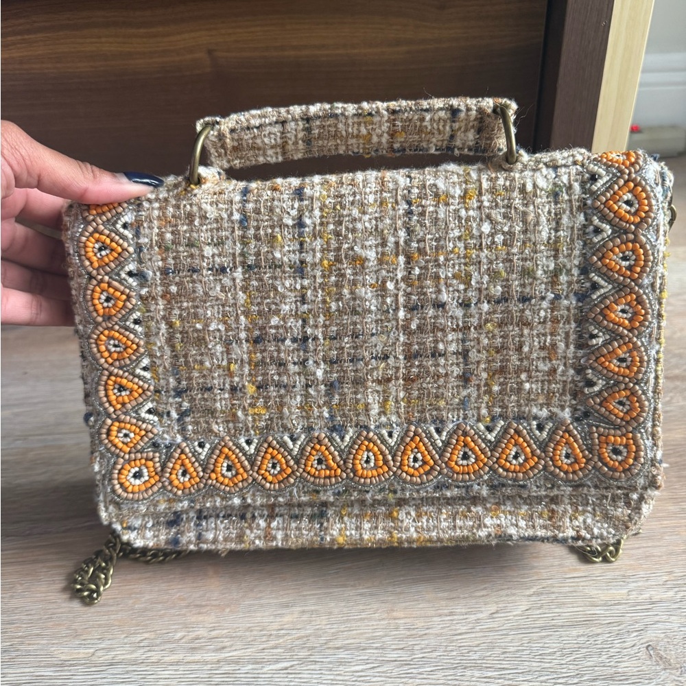 America & Beyond Beaded Tweed Bag - Picture 4 of 6